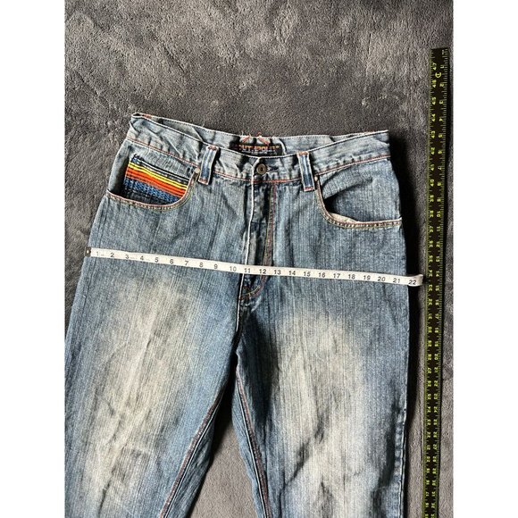 Southpole Men’s Vintage 1990s Baggy Y2K Embroidered Skateboard Jeans 34 - Picture 3 of 10